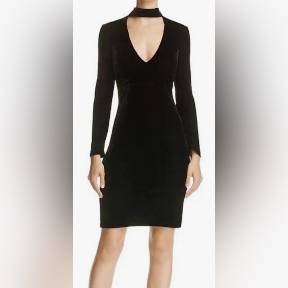 BARDOT Black Velvet Dress